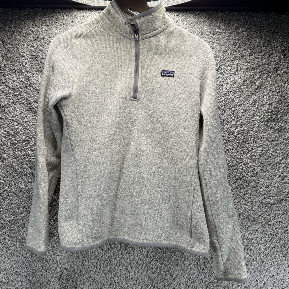 Patagonia Better Sweater 1/4 Zip Pullover Womens M Gray Fleece Jacket Outdoor